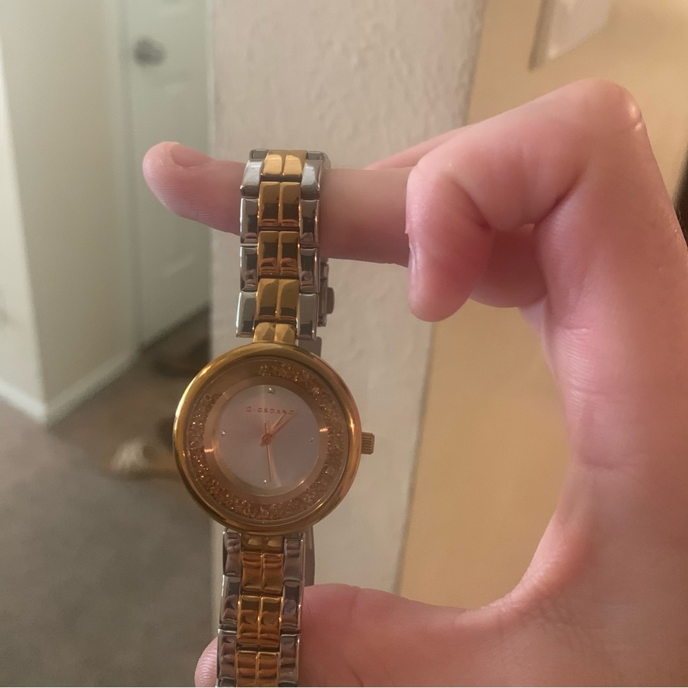 Giordano Stainless Steel Water-Resistant Gold and Silver Colored Watch